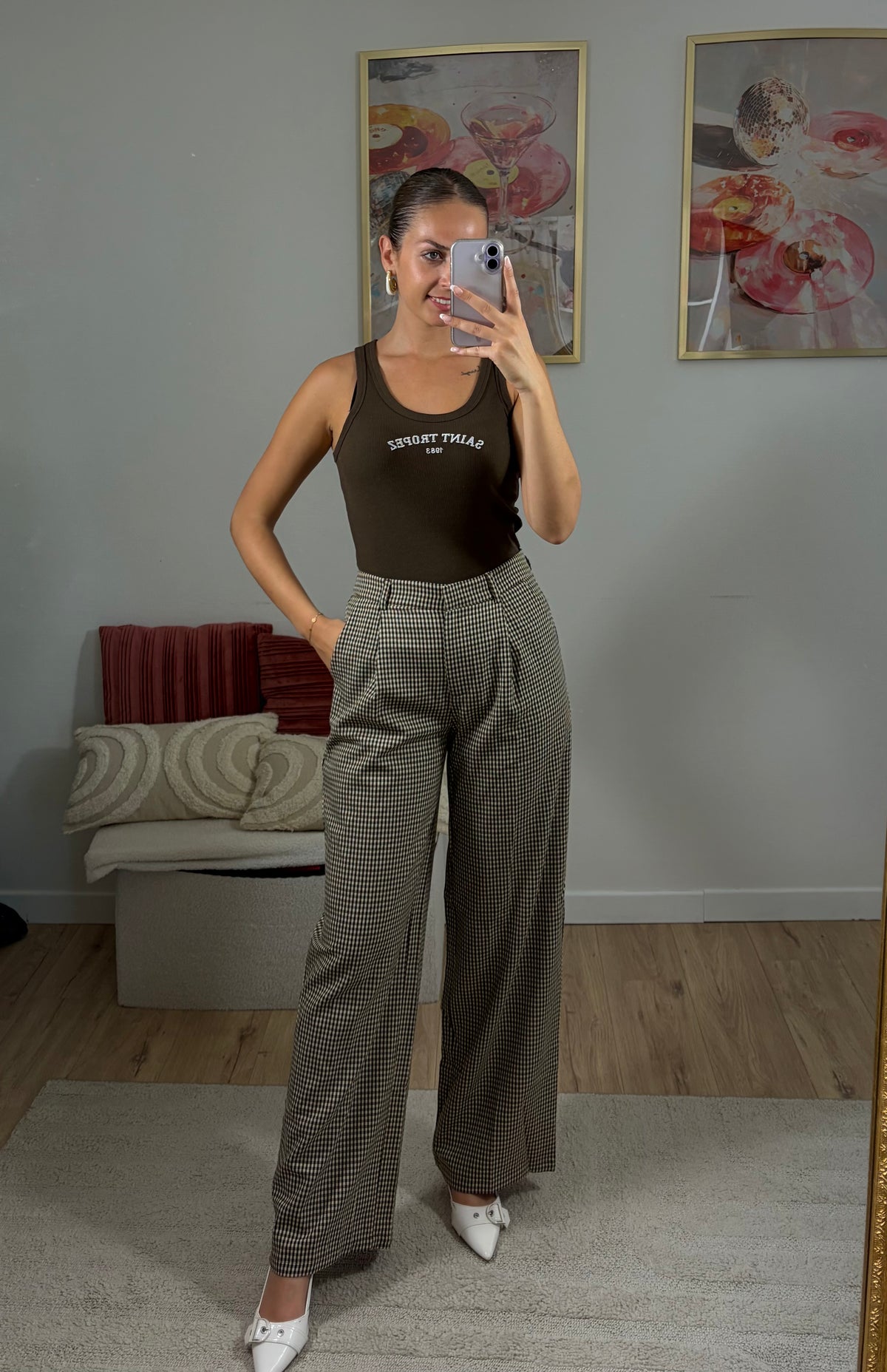 PANTALON À CARREAUX