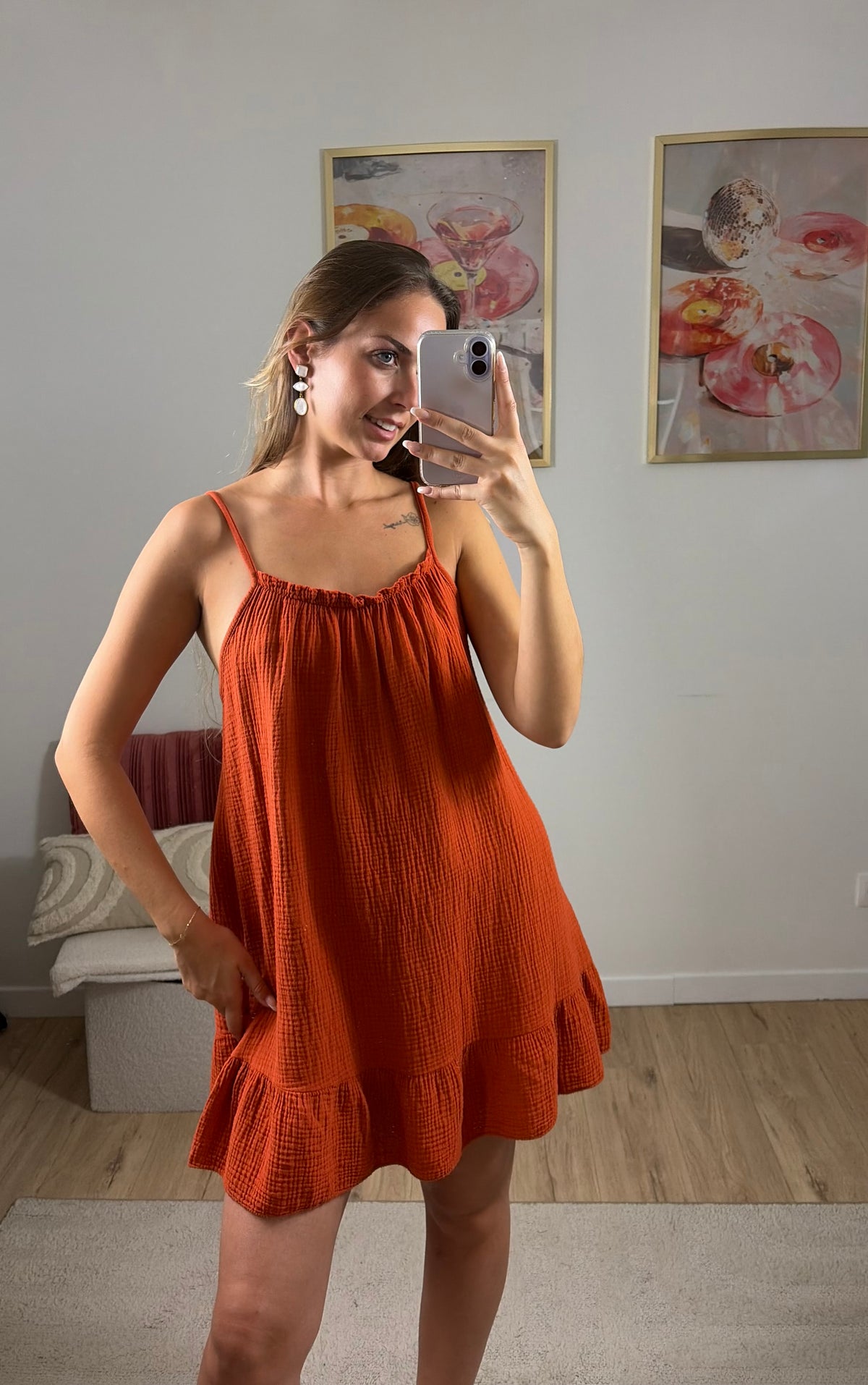 ROBE GAZE DE COTON