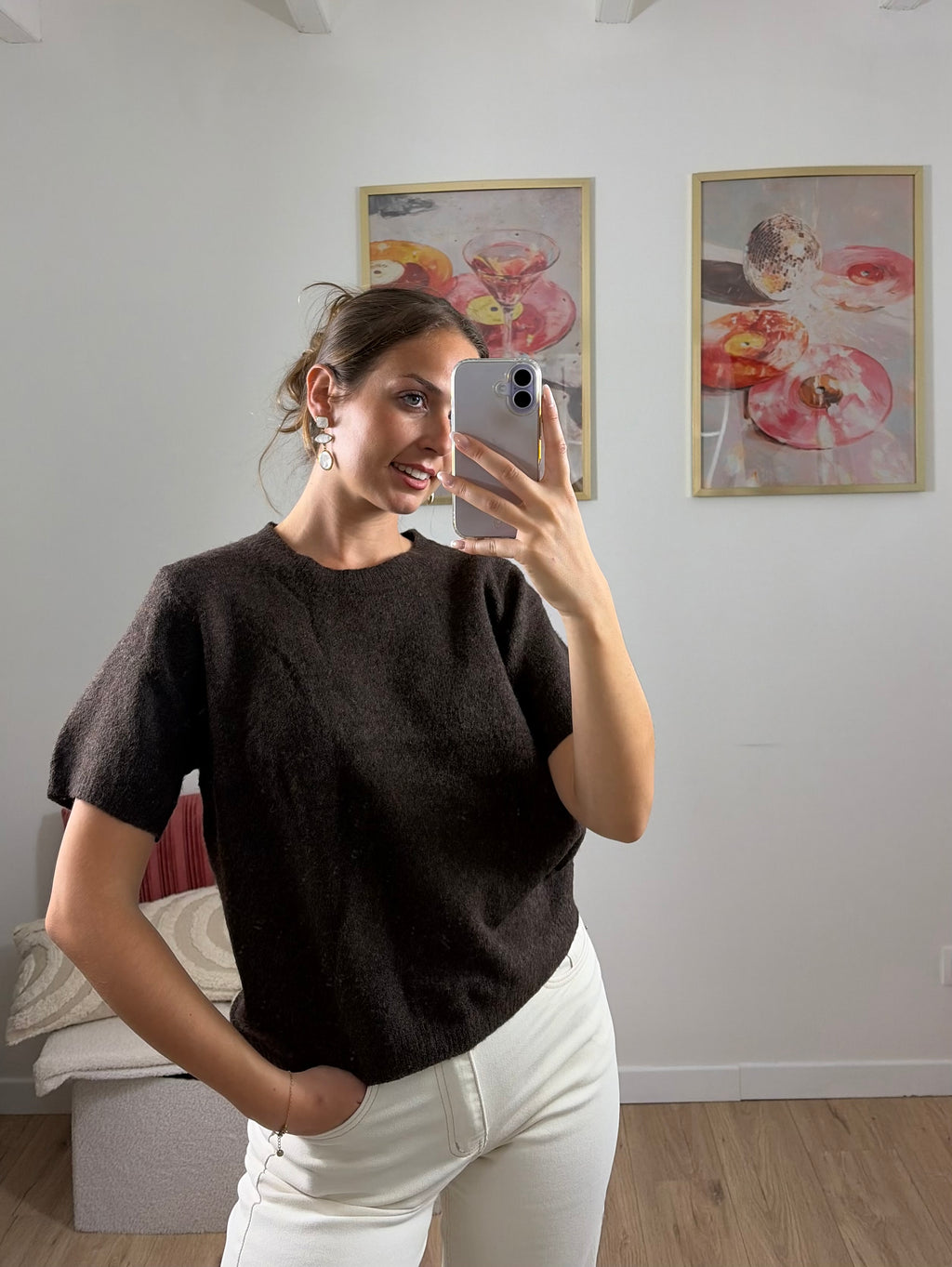 PULL MANCHES COURTES
