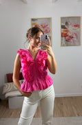 BLOUSE À VOLANTS