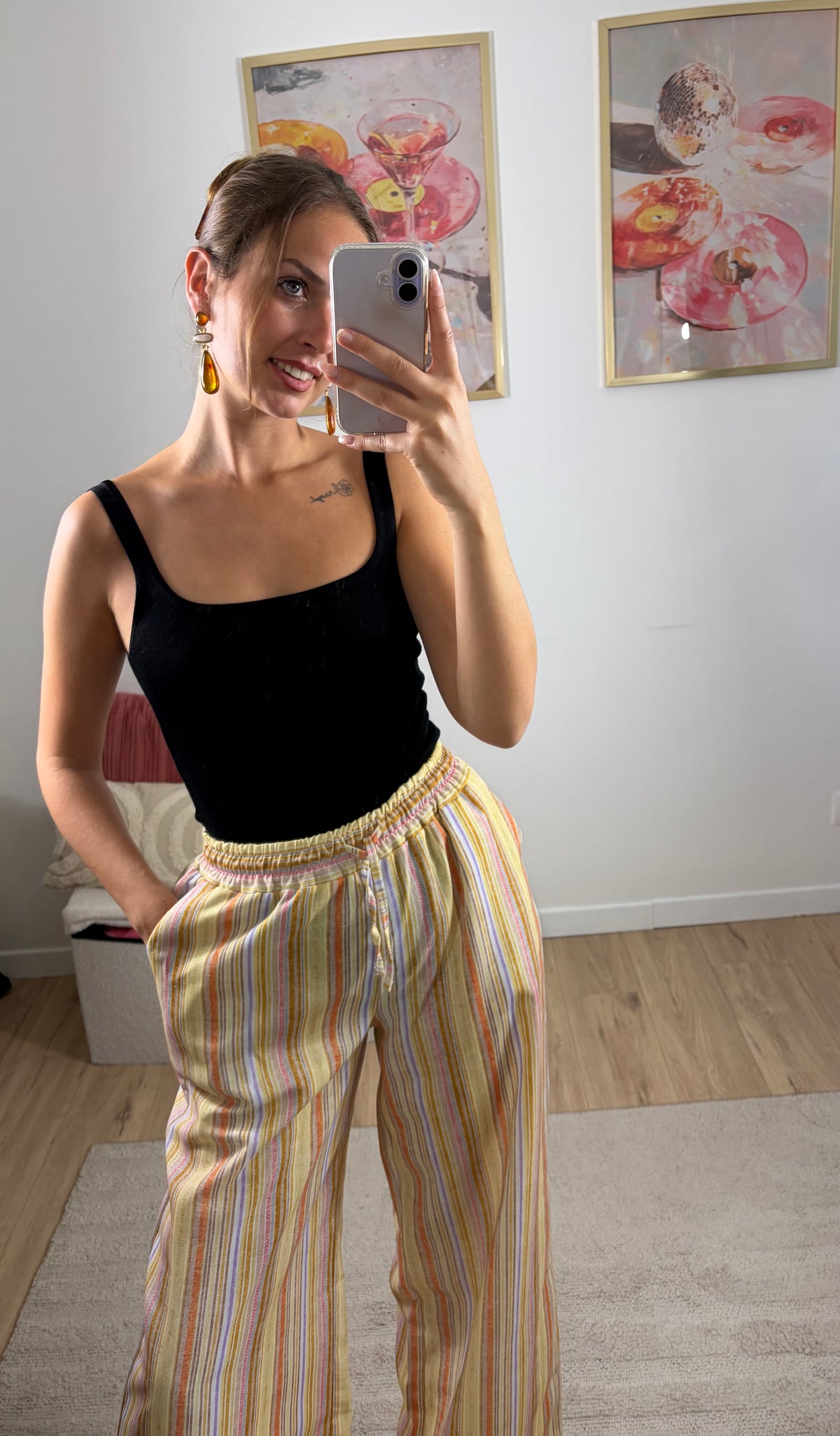 PANTALON À RAYURES ENSOLEILLÉE