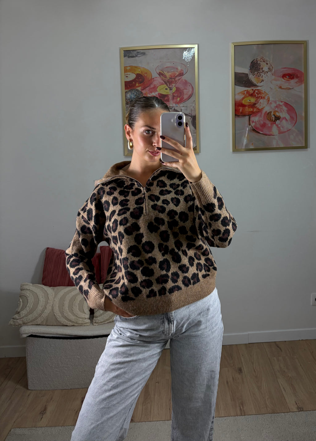 Pull motif léopard