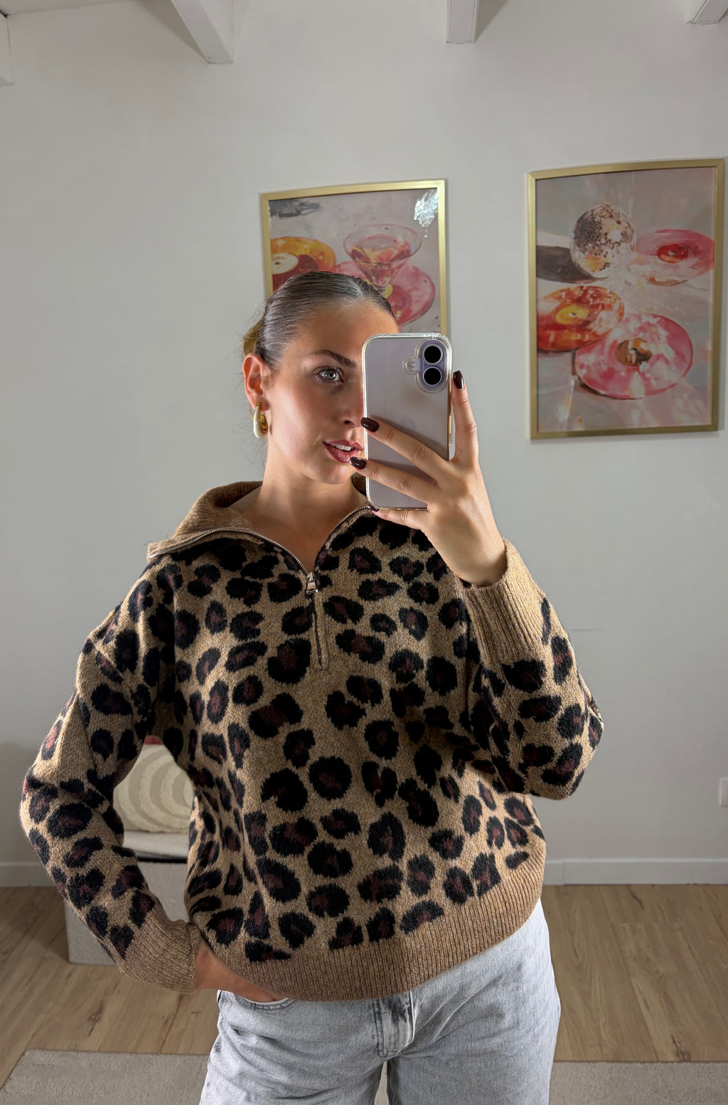 Pull motif léopard