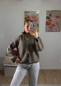 Gilet rayée à double zip