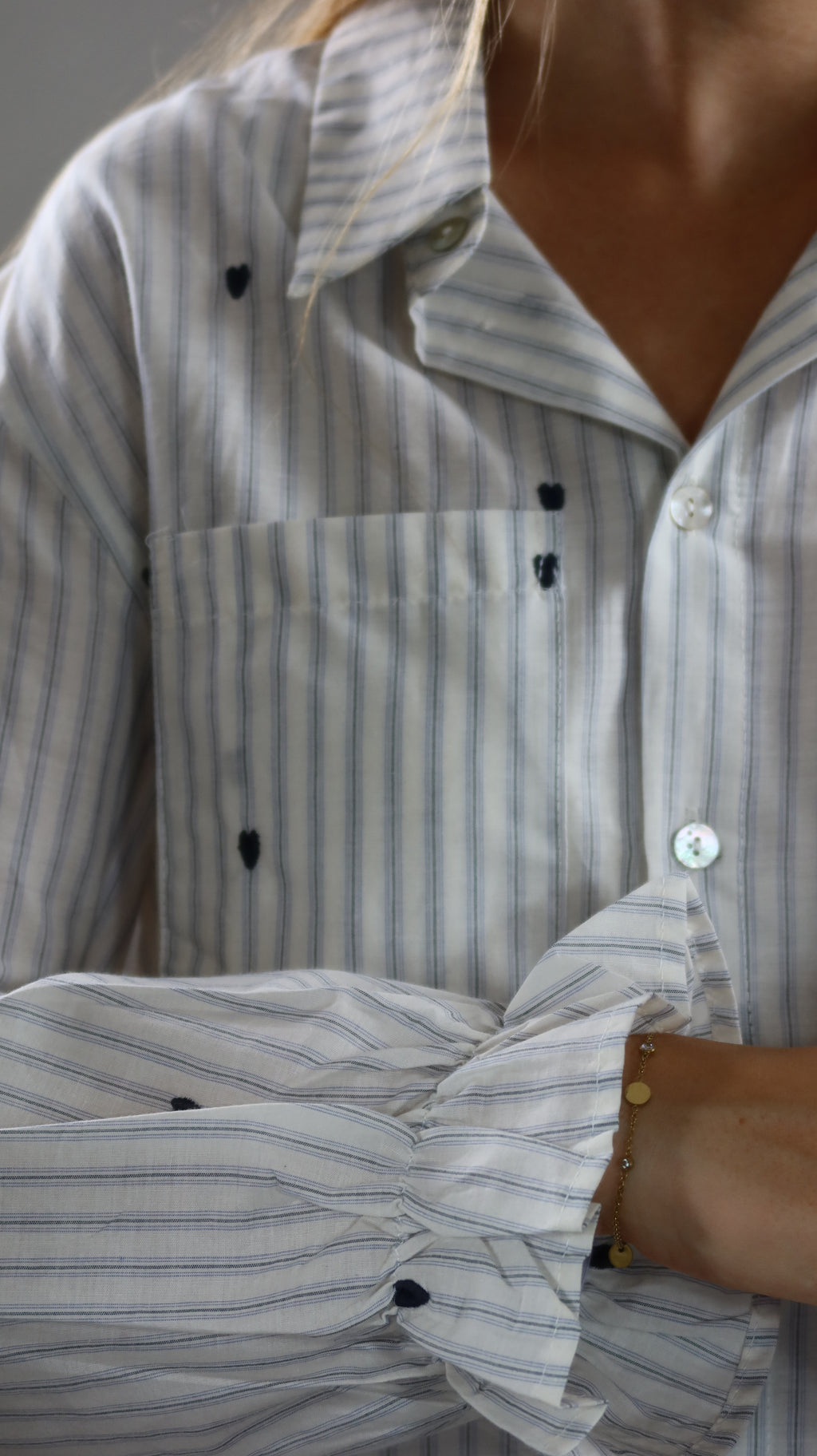 CHEMISE RAYÉE COEURS