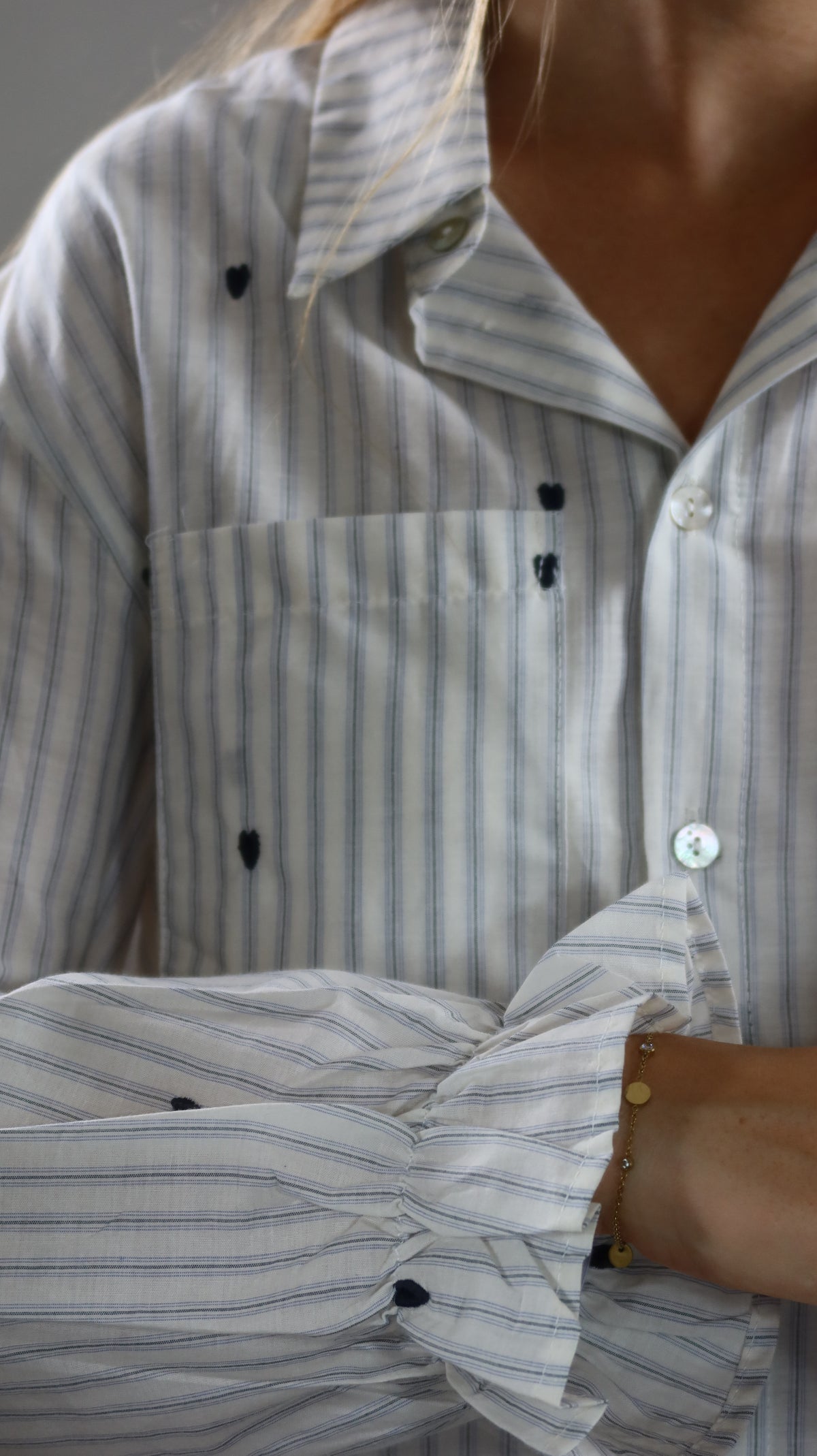 CHEMISE RAYÉE COEURS