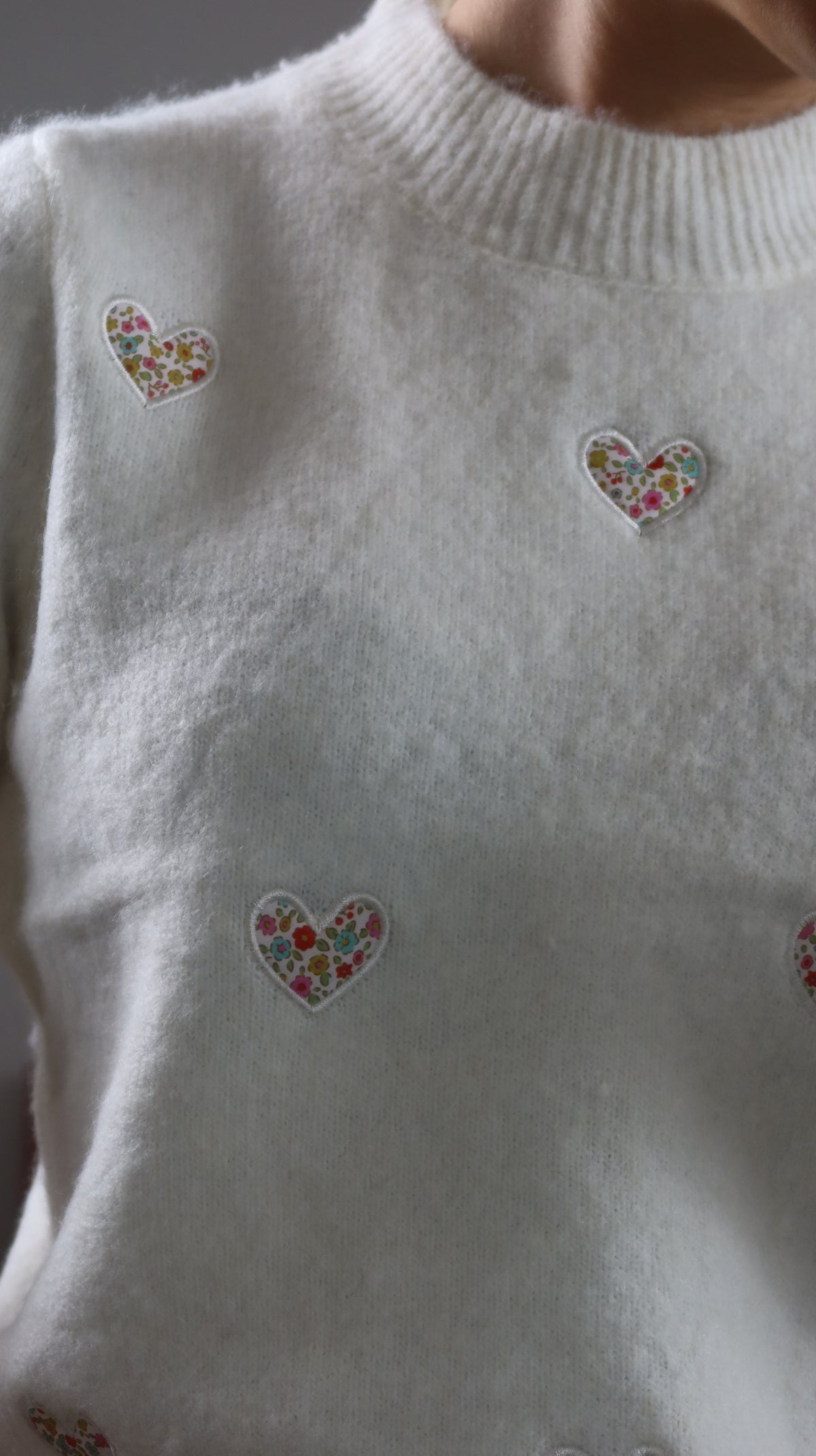 PULL MANCHES COURTES COEURS