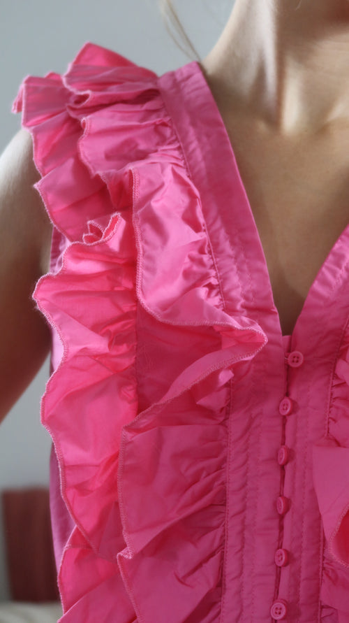 BLOUSE À VOLANTS