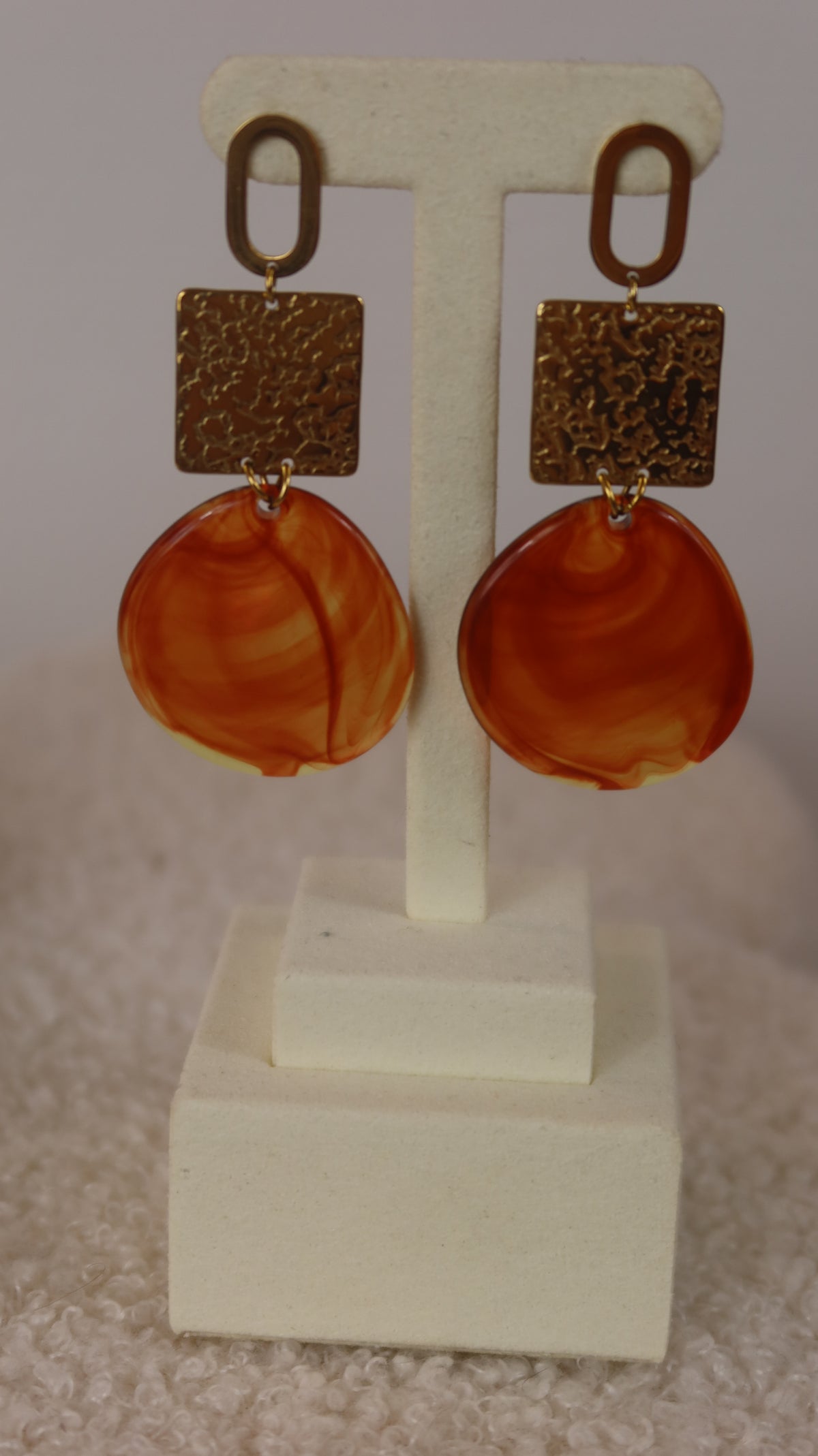 Boucles d'oreilles Géométriques Ambrées