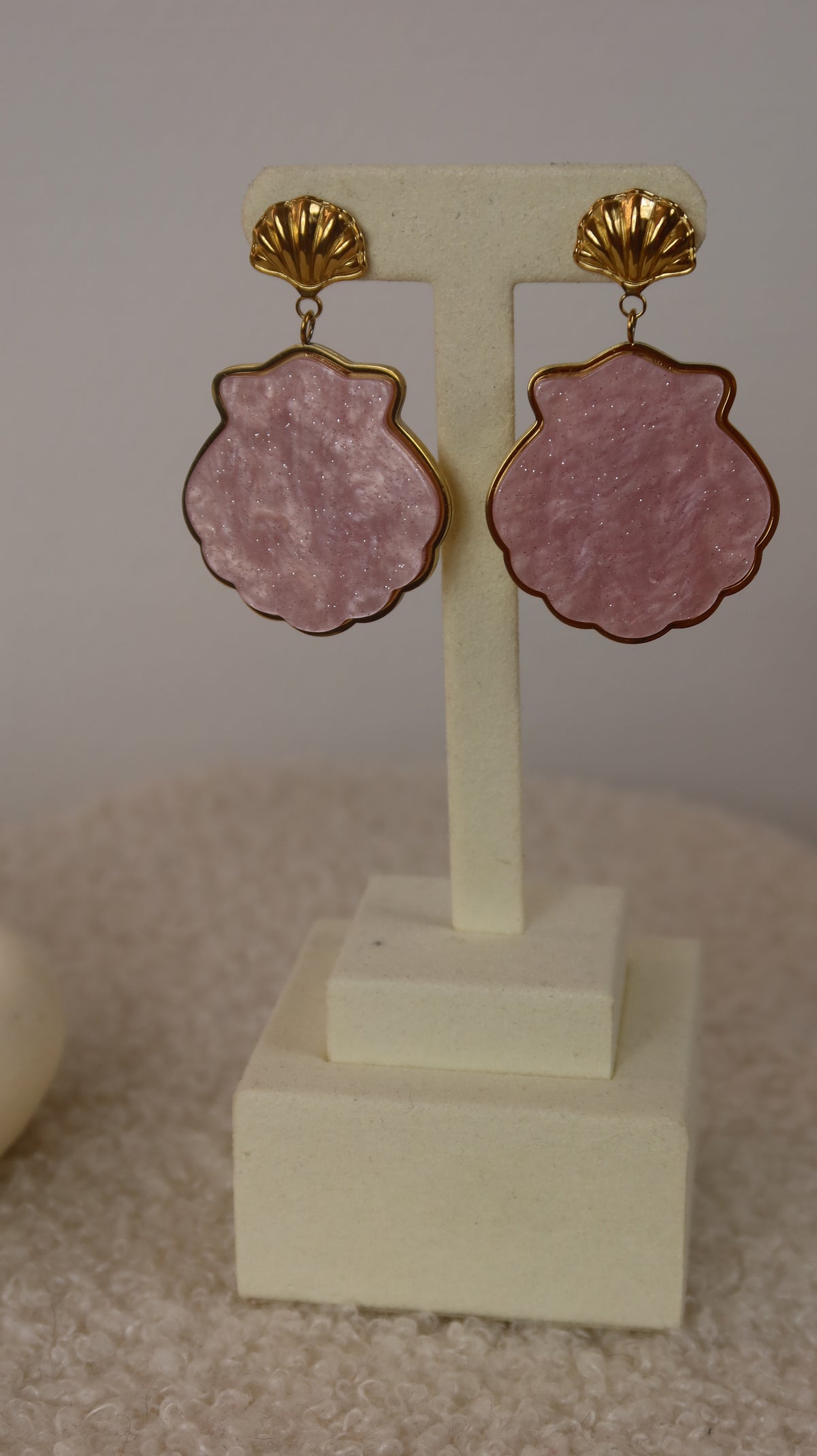 Boucles d'oreilles Coquillage Rose