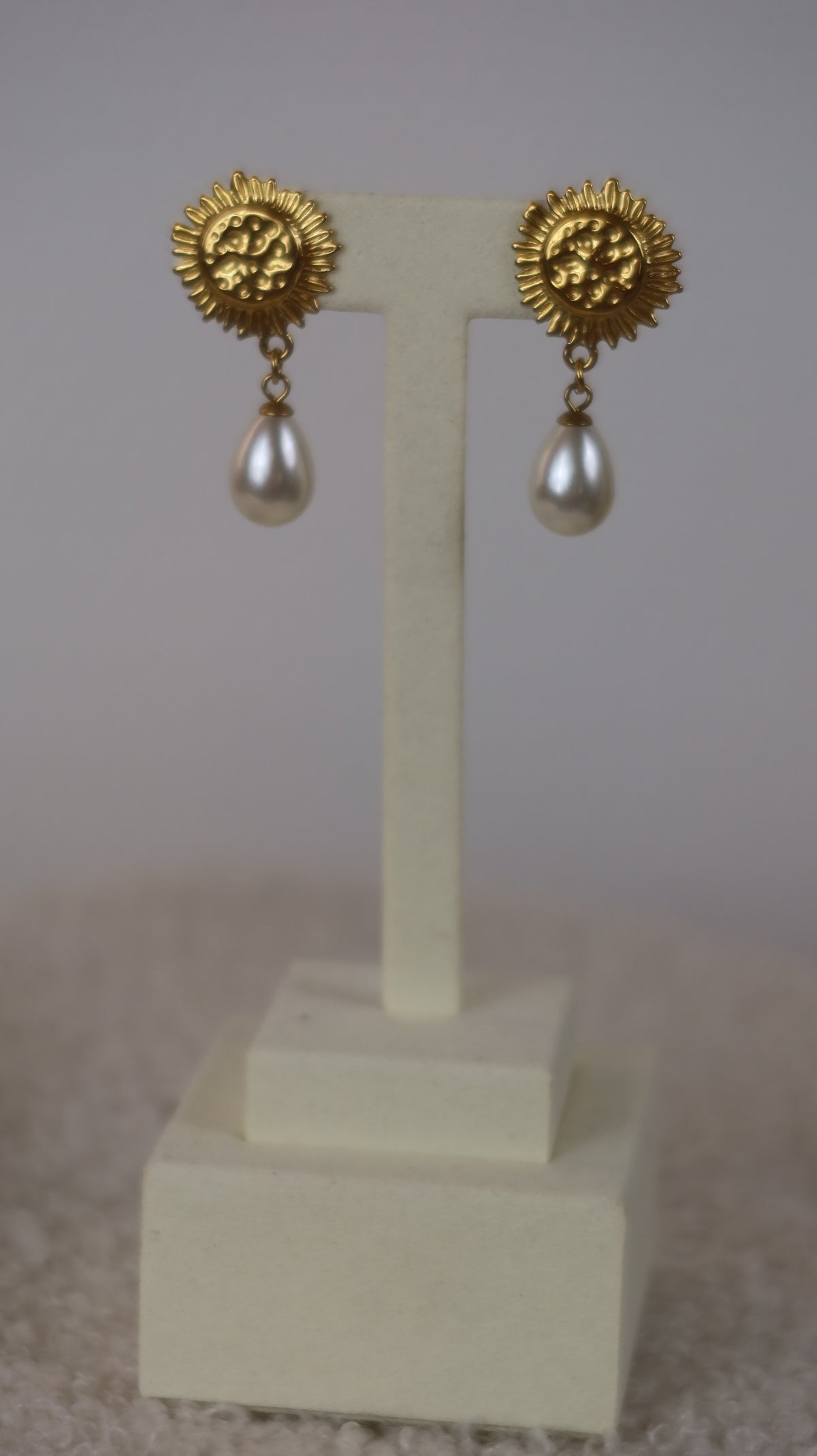 Boucles d'oreilles Goutte Nacrée