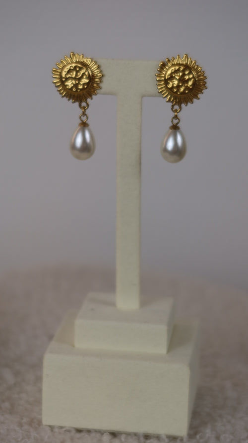 Boucles d'oreilles Goutte Nacrée