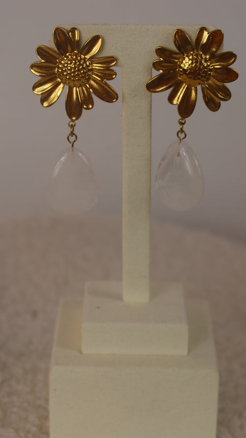 Boucles d'oreilles Marguerite Nacre