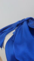 Foulard Carré Bleu Électrique Satiné