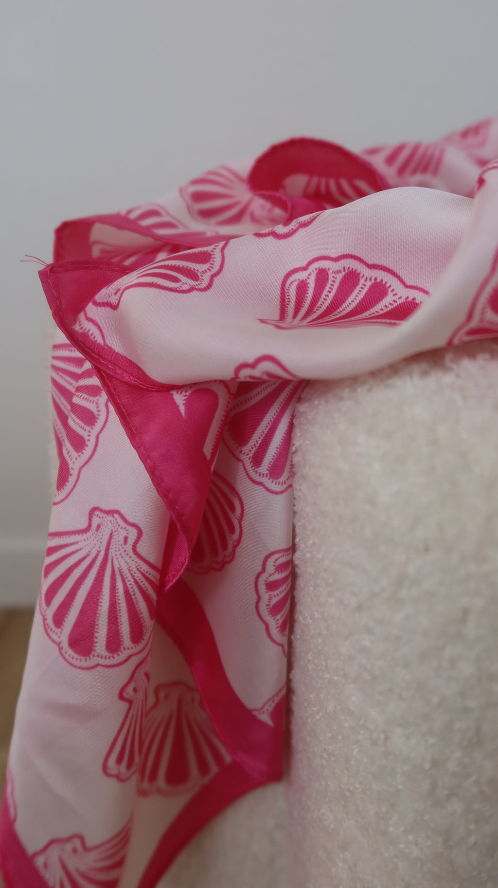 Foulard Carré Coquillages Rose