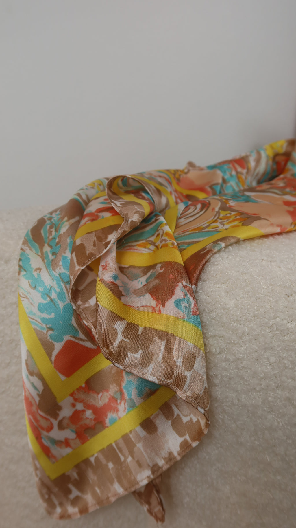 Foulard Carré Multicolore Aquarelle