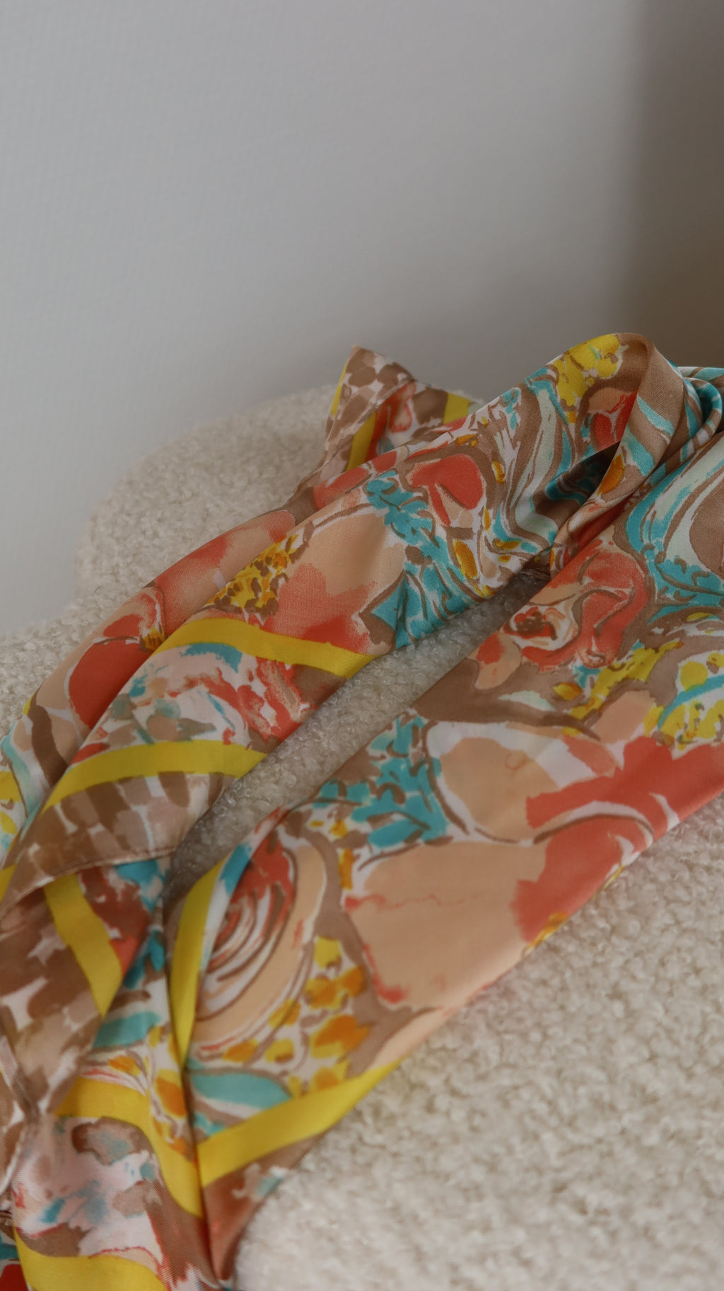 Foulard Carré Multicolore Aquarelle
