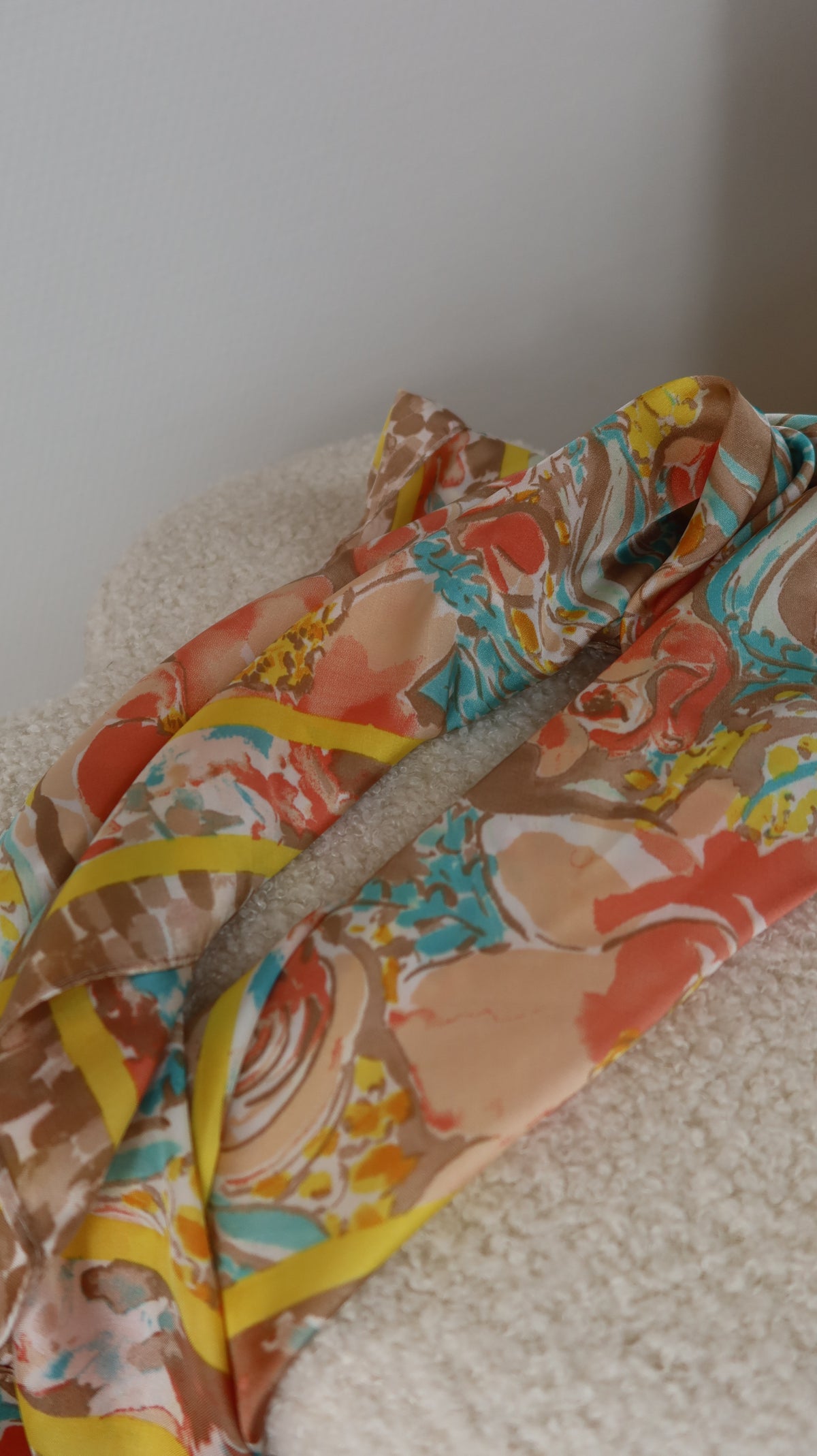 Foulard Carré Multicolore Aquarelle
