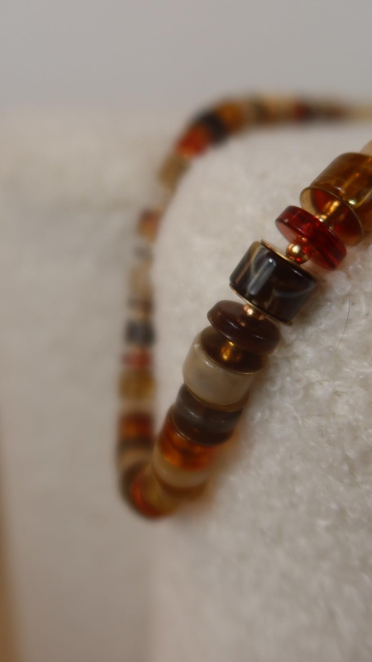 Ceinture Perles Heishi Ambrées