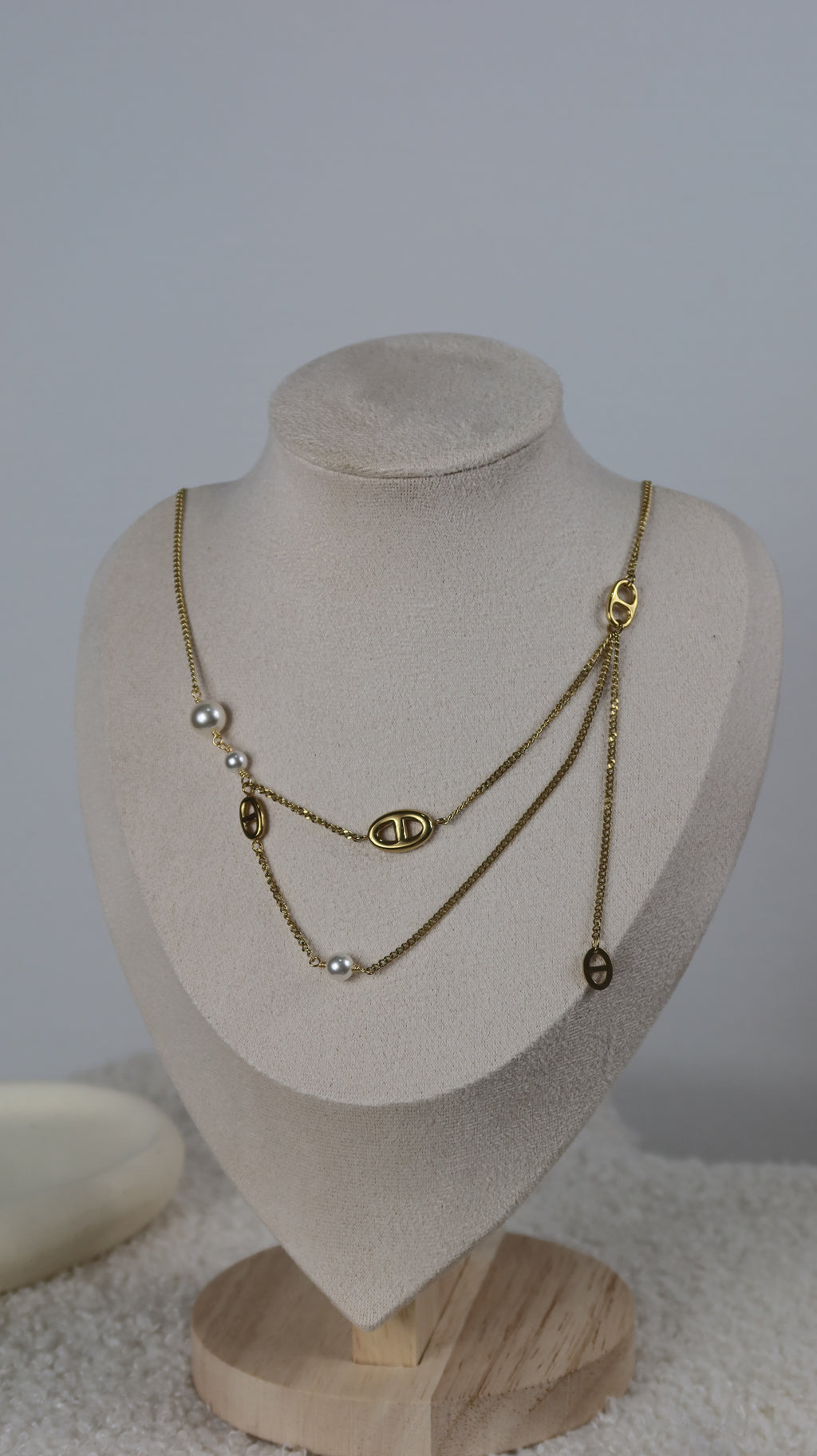 Collier Multi-Rangs Maillons & Perles