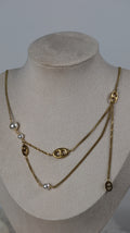 Collier Multi-Rangs Maillons & Perles