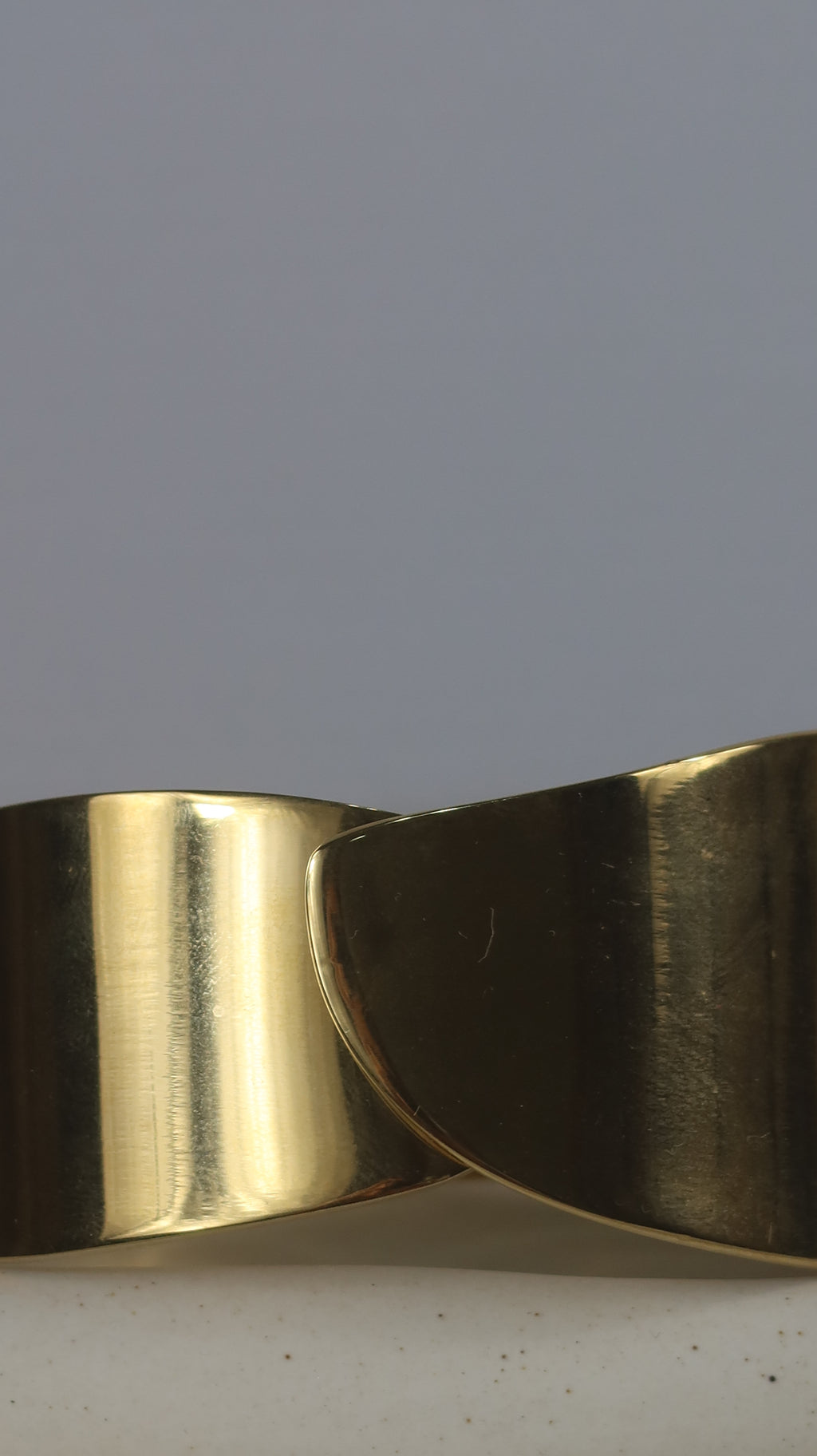 Bracelet Jonc Large Métal Doré Martelé