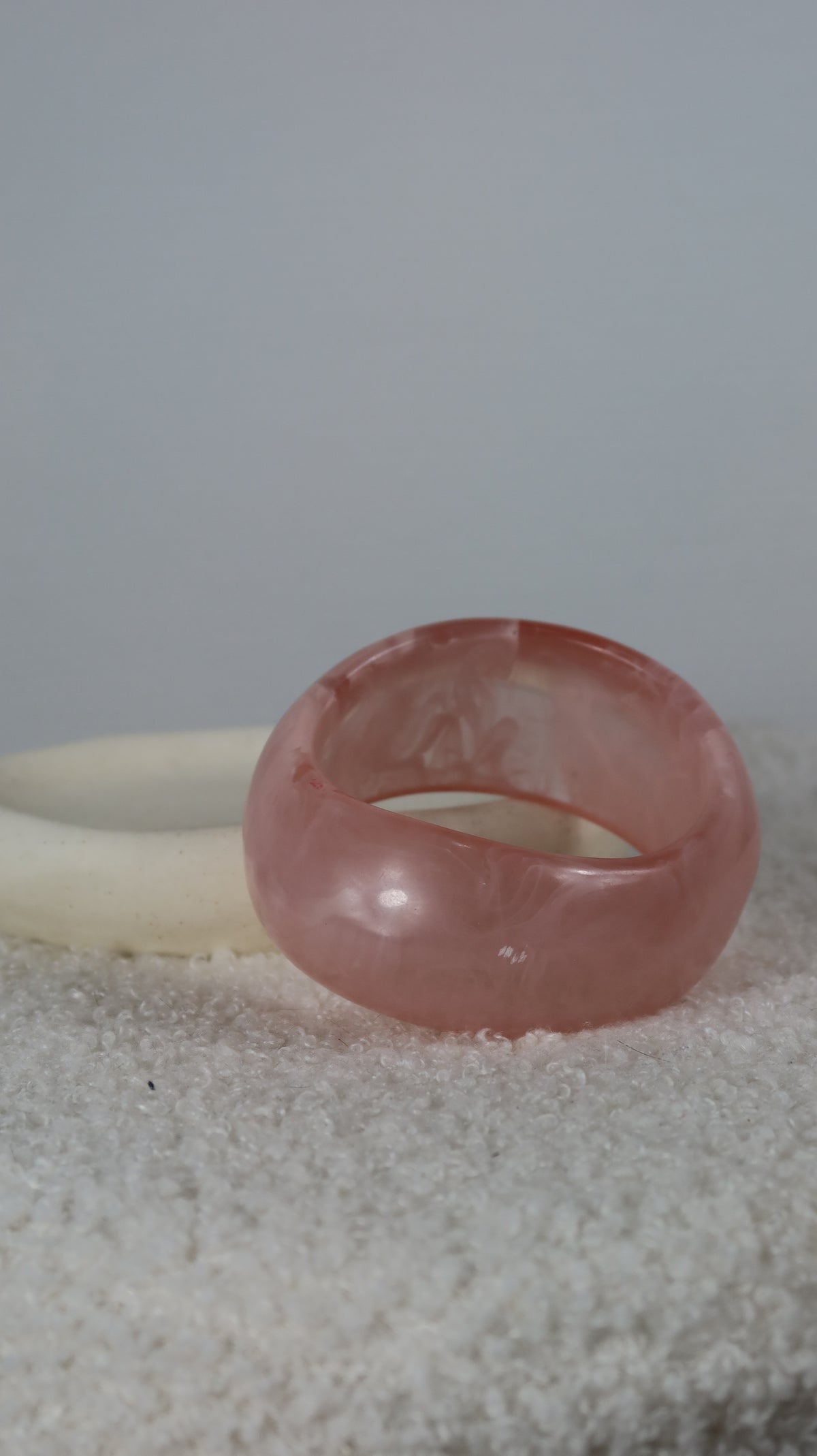 Bracelet Jonc Résine Rose Poudré