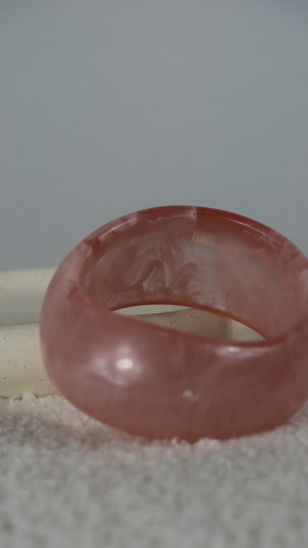 Bracelet Jonc Résine Rose Poudré