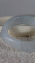 Bracelet Jonc Résine Bleu Gris