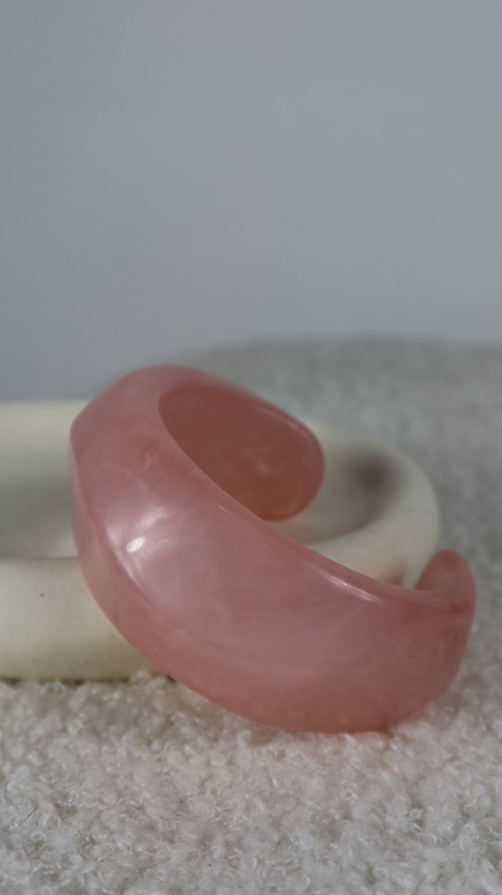 Bracelet Jonc Résine Rose Poudré