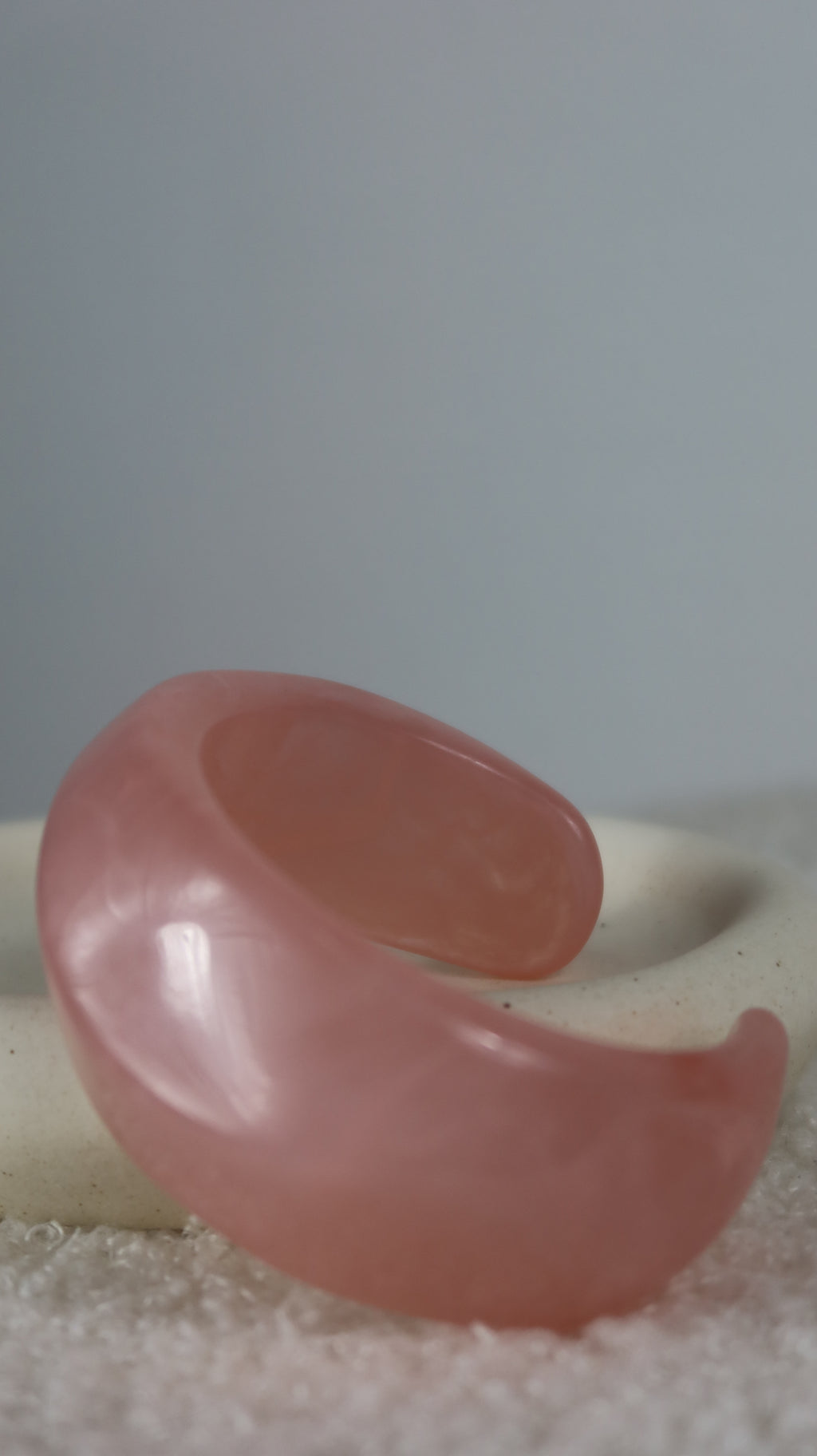 Bracelet Jonc Résine Rose Poudré