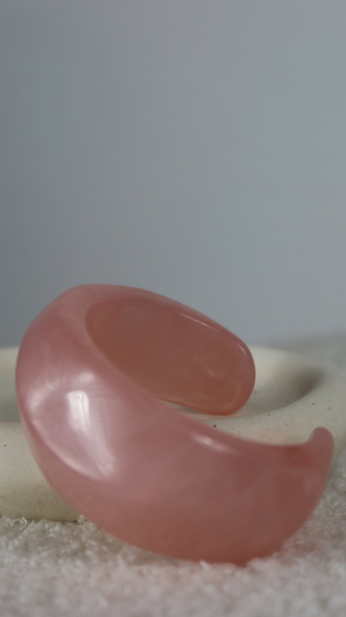 Bracelet Jonc Résine Rose Poudré
