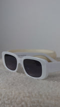 Lunettes de Soleil Vintage Monture Blanche et Verres Teintés