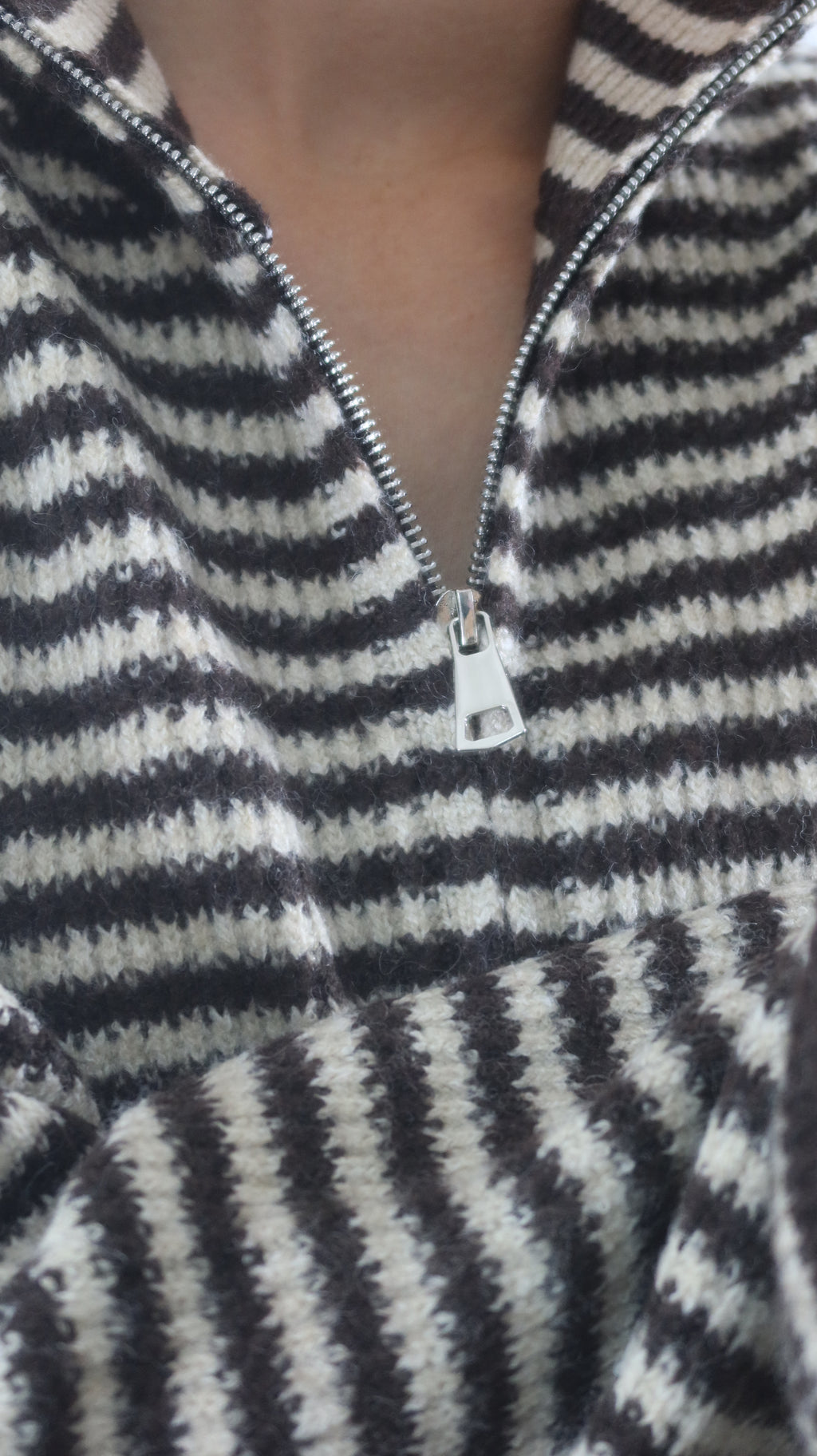 Gilet rayée à double zip