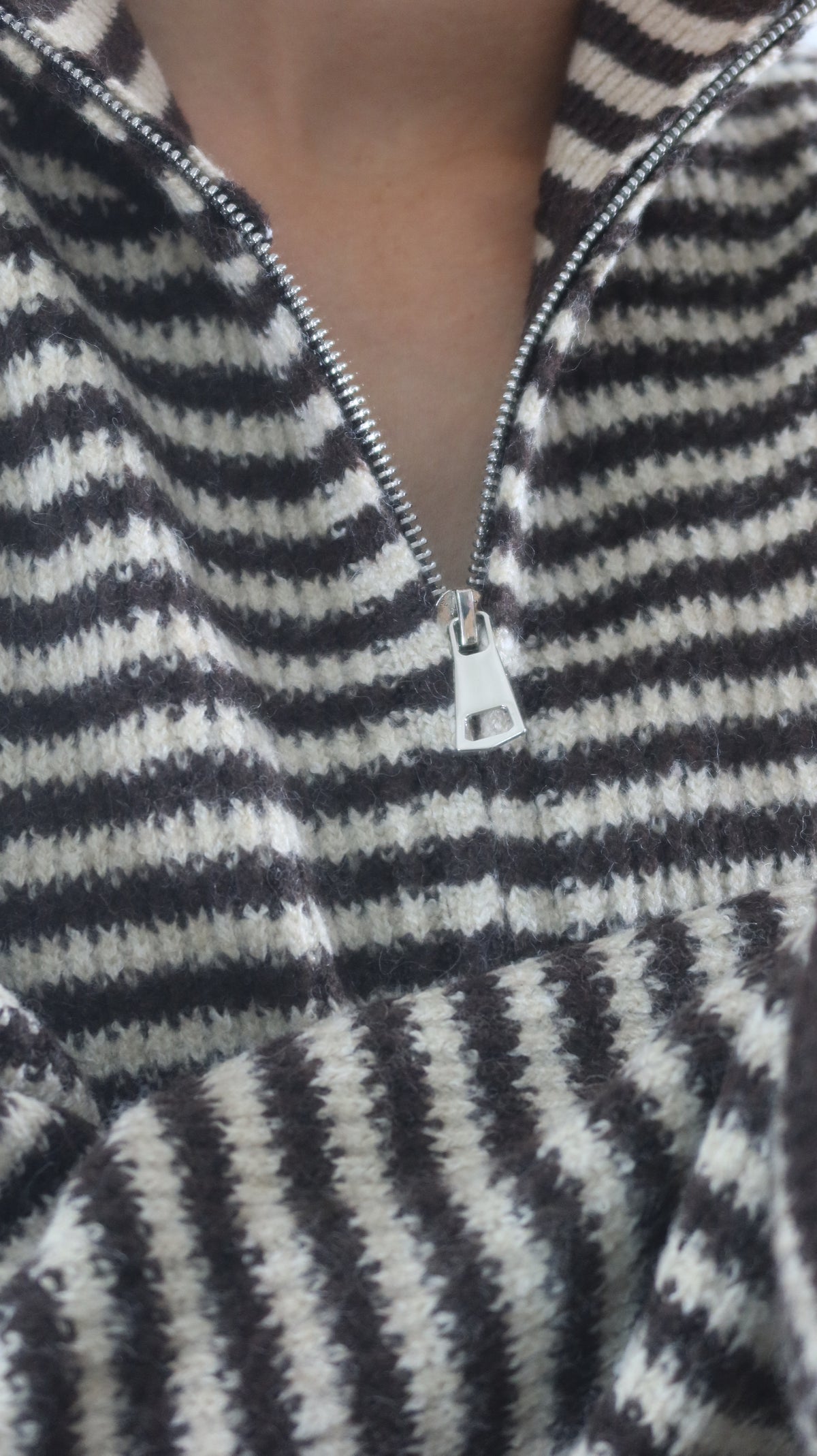 Gilet rayée à double zip